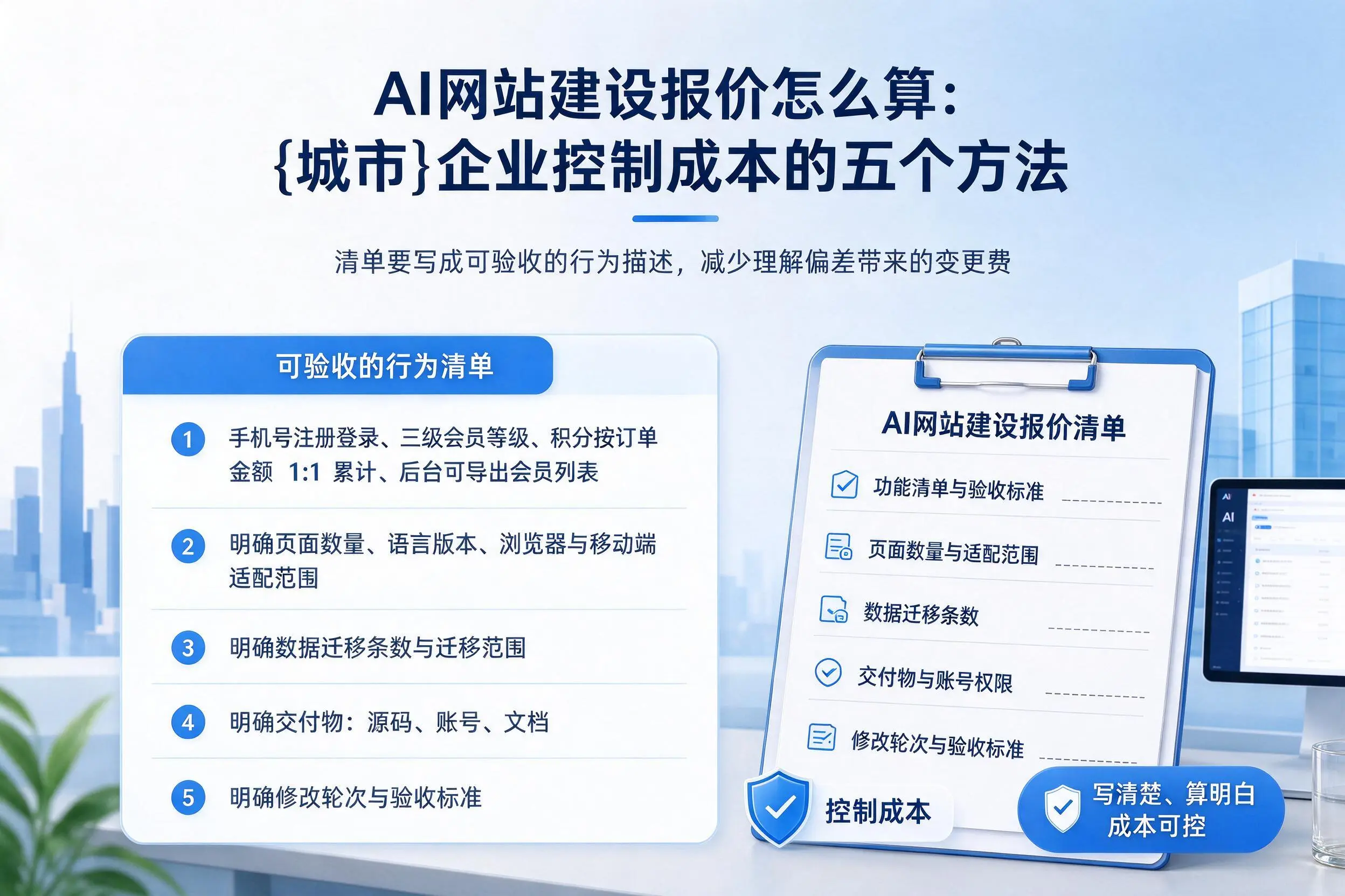 AI网站建设报价怎么算：沈阳企业控制成本的五个方法